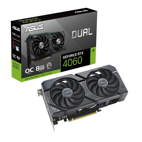 ASUS Dual Geforce RTX 4060 Ti White Oc Edition 8Gb Gddr6 Gaming Graphics Card with Two Powerful Axial-Tech Fans and A 2.5-Slot Design for Broad Compat ASUS