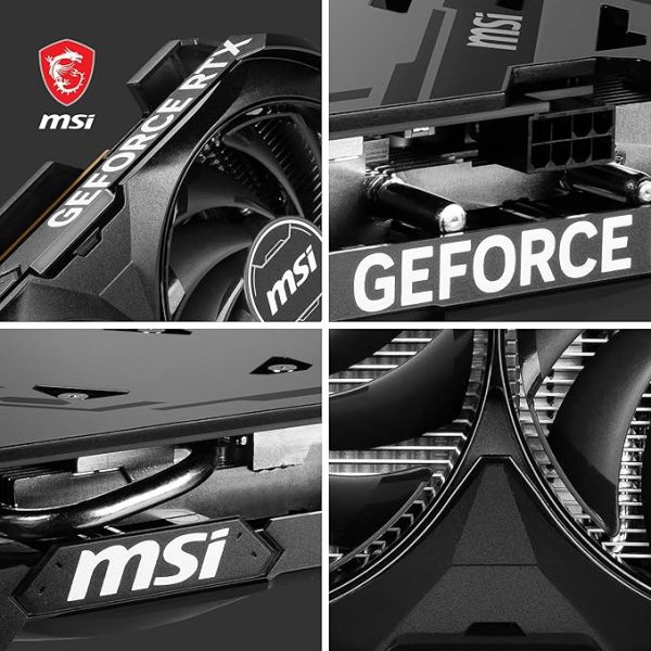 MSI Geforce RTX 4060 Ventus 2X Black 8G Oc 8Gb Gddr6 128-Bit Gaming Graphic Card, pci_e MSI