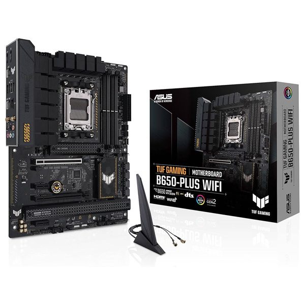 ASUS TUF Gaming B650M-PLUS WiFi AMD Ryzen AM5 Micro-ATX Motherboard, 14 Power Stages, PCIe 5.0 M.2 Support, DDR5 Memory, WiFi 6 and 2.5 Gb Ethernet, U Motherboards Asus